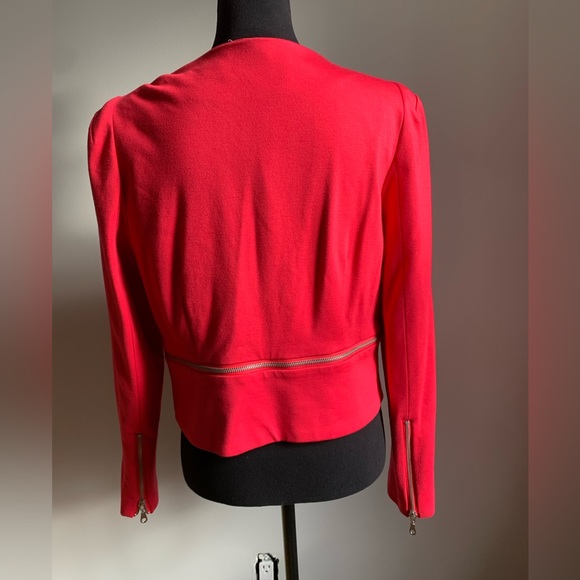 Philosophy bright coral blazer with zipper trim - Picture 4 of 6